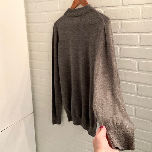 Frank & Oak Men’s Knit Sweater Wool Lighweight Soft High Neck Gray Minimalis M - Picture 10 of 12